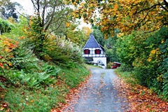 Eine Postkarte? Nein, einfach nur ein Stück des Weges, der ab Brunskappel entlang der Bahnschienen führt.